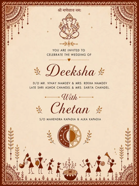 Deeksha & Chetan invitation design